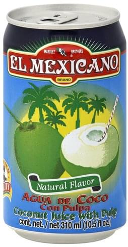 El Mexicano Coconut, With Pulp Juice - 10.5 oz