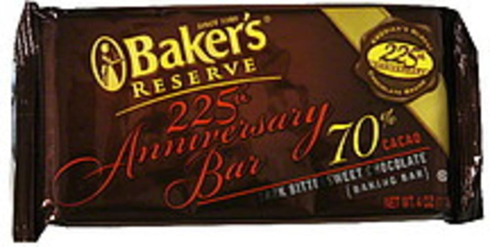 Bakers Dark Bittersweet Chocolate 70 Cacao Baking Bar 4 Oz Nutrition Information Innit
