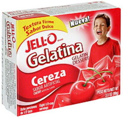 Jell O Cherry Gelatin Dessert 3.5 oz, Nutrition Information Innit