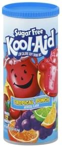 Kool Aid Sugar Free Tropical Punch Soft Drink Mix 6 ea Nutrition