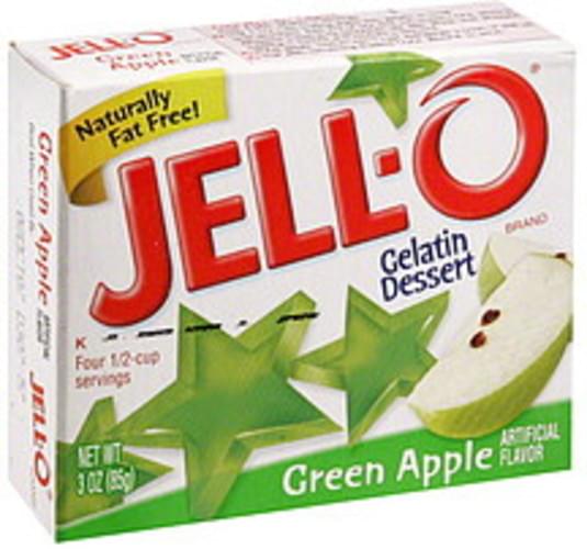 Jell O Green Apple Gelatin Dessert 3 oz, Nutrition Information Innit