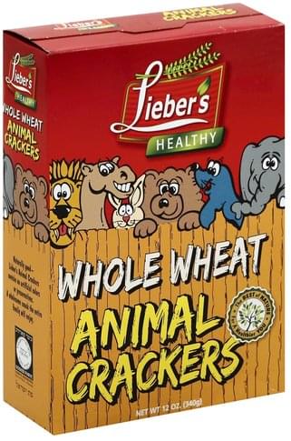 Liebers Whole Wheat Animal Crackers - 12 oz, Nutrition Information | Innit Liebers Whole Wheat Animal Crackers - 12 oz, Nutrition Information | Innit