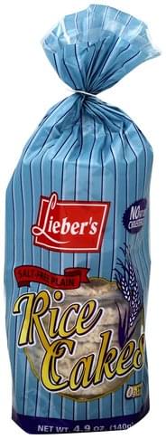 Liebers Salt-Free, Plain Rice Cakes - 4.9 oz