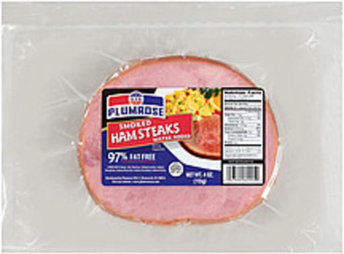 Plumrose Smoked 97 Fat Free Ham Steaks 4 oz, Nutrition Information