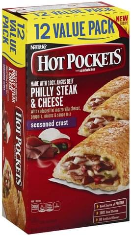Hot Pockets Philly Steak & Cheese, Seasoned Crust, Value ...