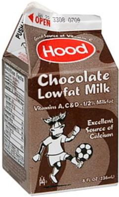 Hood Low Fat, Chocolate, 1/2% Milkfat Milk - 8 oz, Nutrition ...