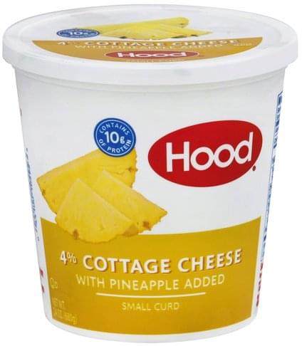 Hood Small Curd 4 With Pineapple Added Cottage Cheese 24 Oz