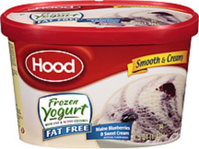Hood Fat Free Maine Blueberries & Sweet Cream Frozen Yogurt 1.5 QT