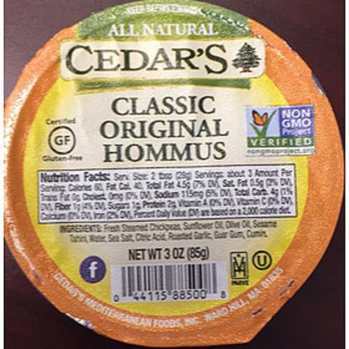 Cedar Hummus Nutritional Information Besto Blog