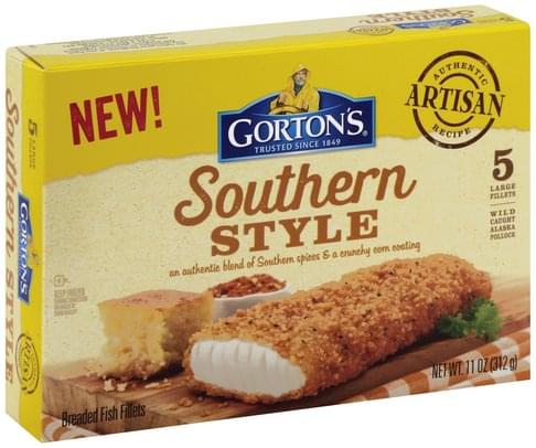 Gortons Breaded, Southern Style Fish Fillets - 5 ea ...