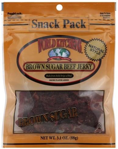 World Kitchens Brown Sugar Snack Pack Beef Jerky 3 1 Oz