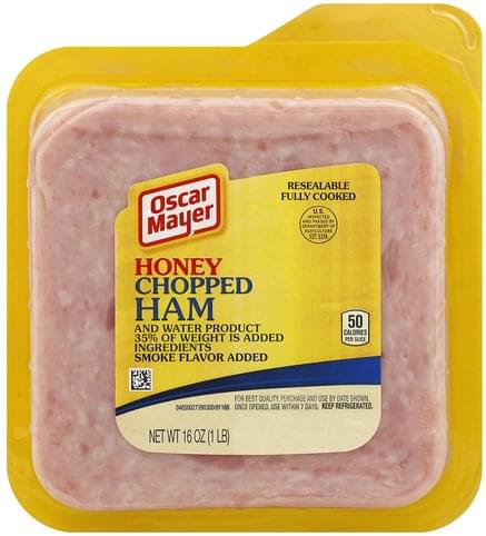 Oscar Mayer Honey, Chopped Ham - 16 oz, Nutrition ...