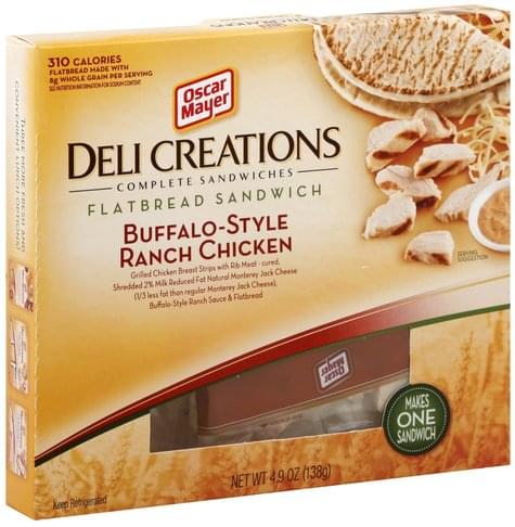 Oscar Mayer Buffalo-Style Ranch Chicken Flatbread Sandwich - 4.9 oz
