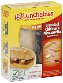 Lunchables Lunch Combinations Sub Sandwich, Breaded Chicken + Mozzarella