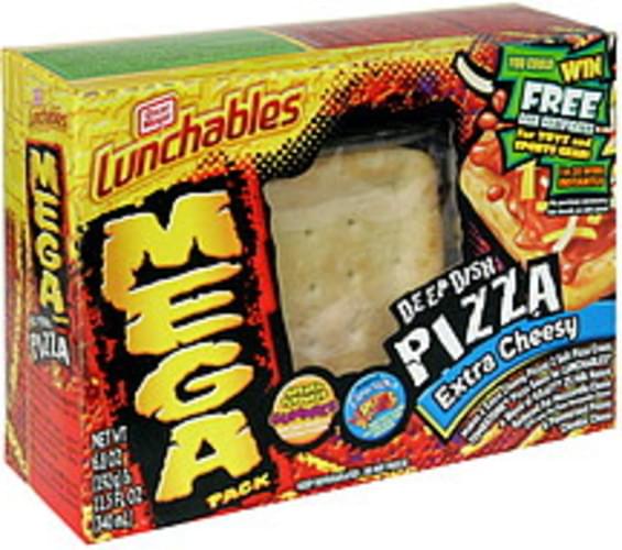 Lunchables Extra Cheesy, Mega Pack Deep Dish Pizza 6.8 oz, Nutrition