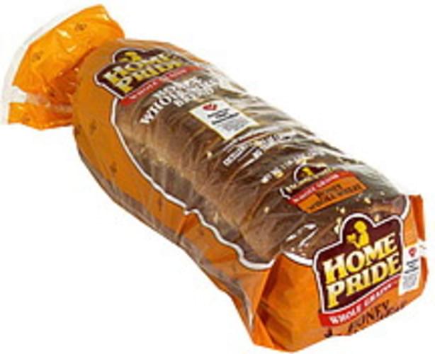 Home Pride PrePriced Honey Whole Wheat Bread 20 oz, Nutrition