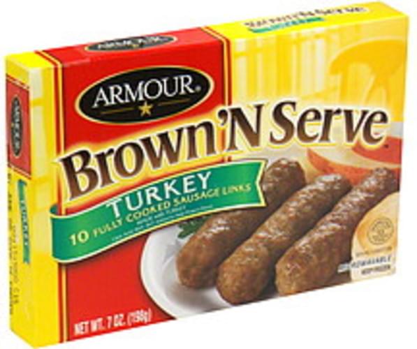 Armour Turkey Sausage Links 10 ea, Nutrition Information Innit