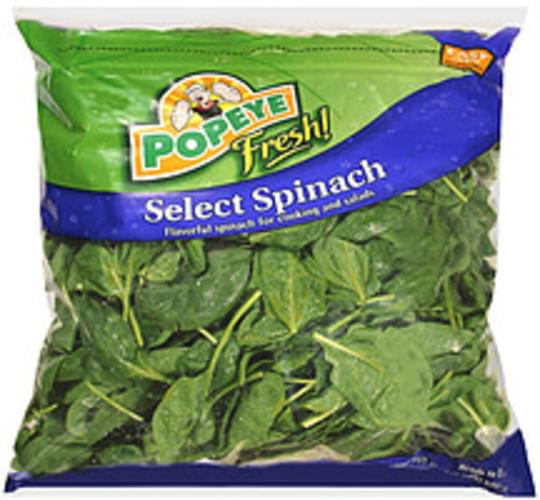 Popeye Fresh! Select Spinach 24 oz, Nutrition Information Innit