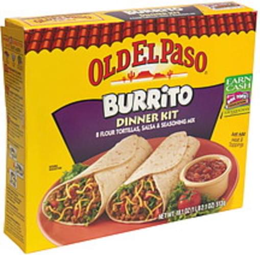 Old El Paso Burrito Dinner Kit 18.1 oz, Nutrition Information Innit