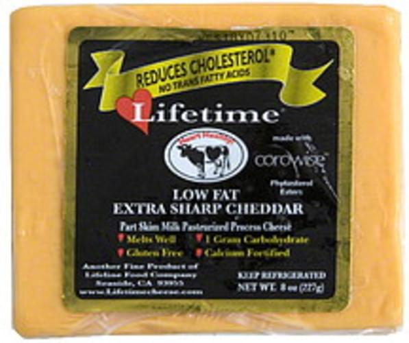 Lifetime Low Fat Extra Sharp Cheddar Cheese 8 oz, Nutrition
