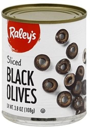 Raleys Sliced Black Olives - 3.8 oz, Nutrition Information ...