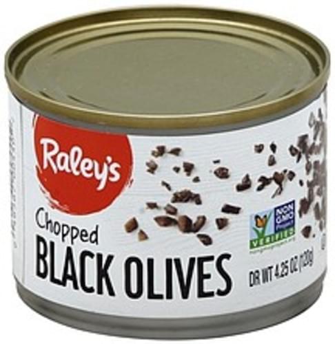 Raleys Chopped Black Olives - 4.25 oz, Nutrition Information ...