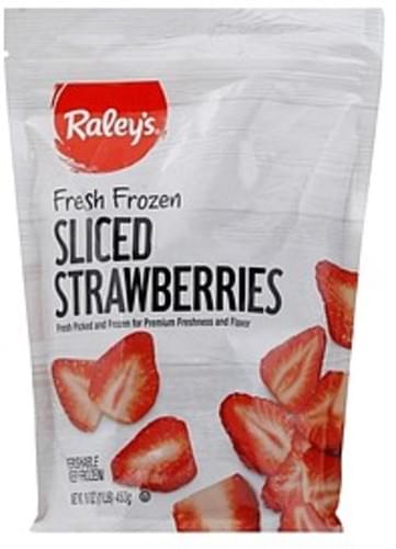 Raleys Fresh Frozen, Sliced Strawberries - 16 oz