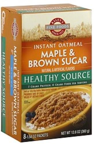 Raleys Healthy Source, Maple & Brown Sugar Instant Oatmeal - 8 ea