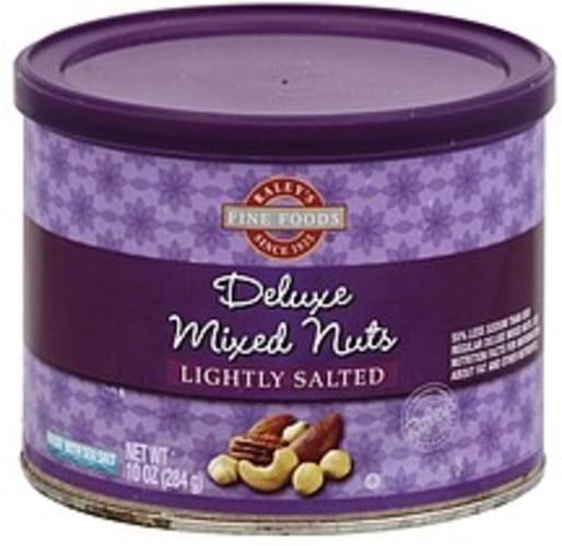 Raleys Lightly Salted Deluxe Mixed Nuts 10 oz, Nutrition Information