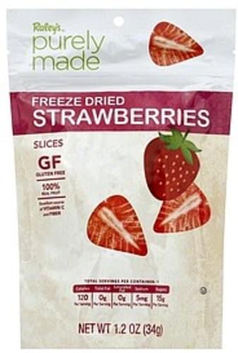 Raleys Freeze Dried, Slices Strawberries - 1.2 oz