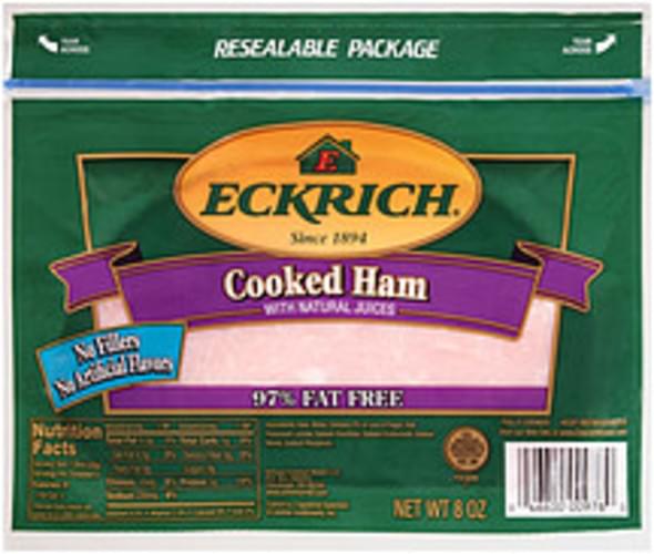 Eckrich Cooked Ham 8 oz, Nutrition Information Innit