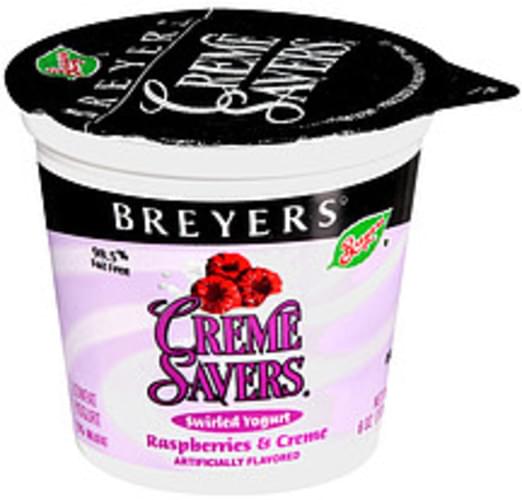 Breyers Swirled Creme Savors Raspberries & Creme Yogurt 6 oz