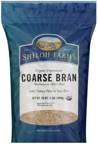 Shiloh Farms Unprocessed Coarse, Organic Bran - 16 oz