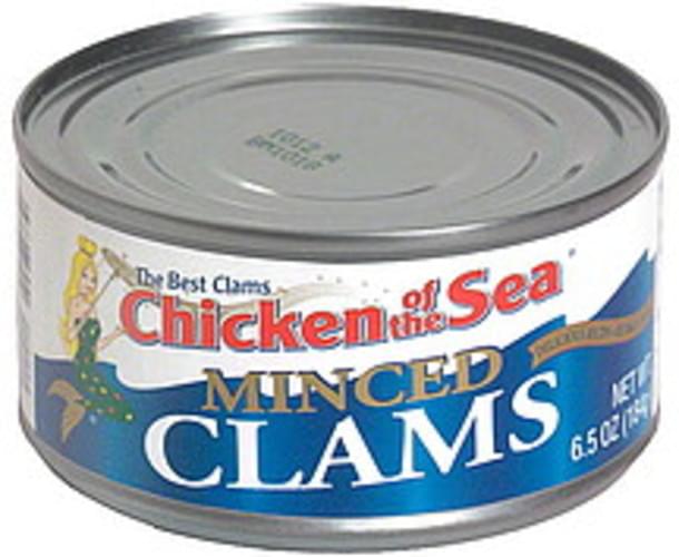 Chicken Of The Sea Minced Clams 6.5 oz, Nutrition Information Innit