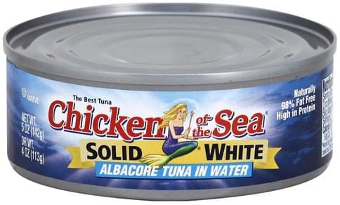 Chicken of the Sea Albacore, Solid White, in Water Tuna ...