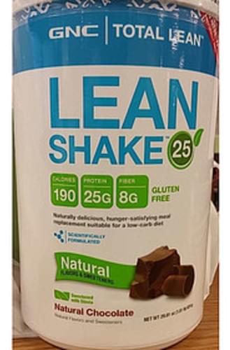 GNC Total Lean Natural Chocolate Gluten Free Lean Shake 25 - 51.5 g
