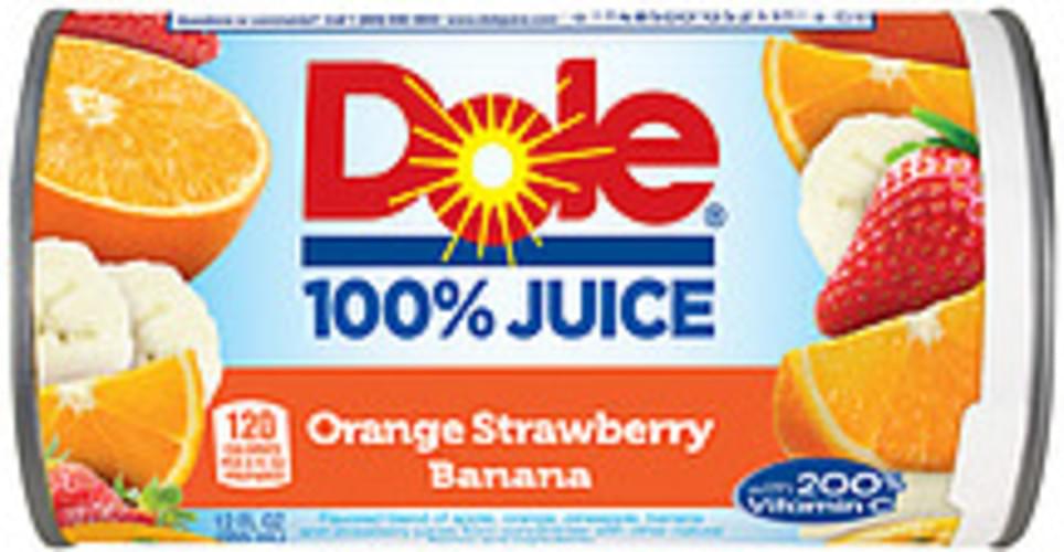 Dole Orange Strawberry Banana Juice 12 oz, Nutrition Information Innit