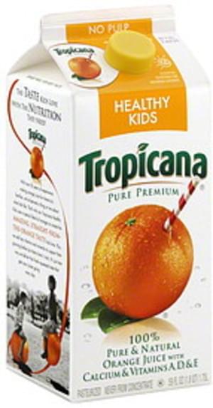 Tropicana Orange Healthy Kids No Pulp Juice 59 Oz