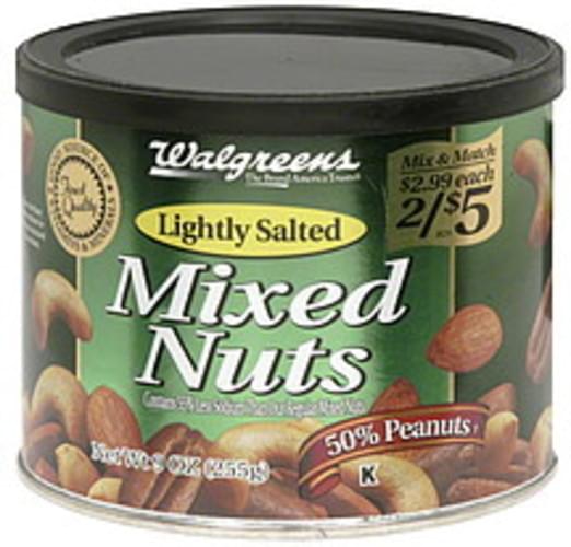 Walgreens Lightly Salted Mixed Nuts 9 oz, Nutrition Information Innit