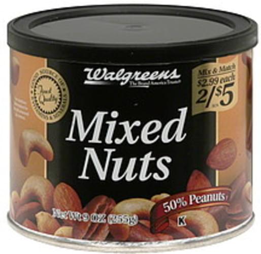 Walgreens Mixed Nuts 9 oz, Nutrition Information Innit