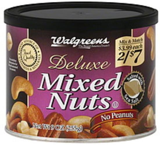 Walgreens Deluxe Mixed Nuts 9 oz, Nutrition Information Innit
