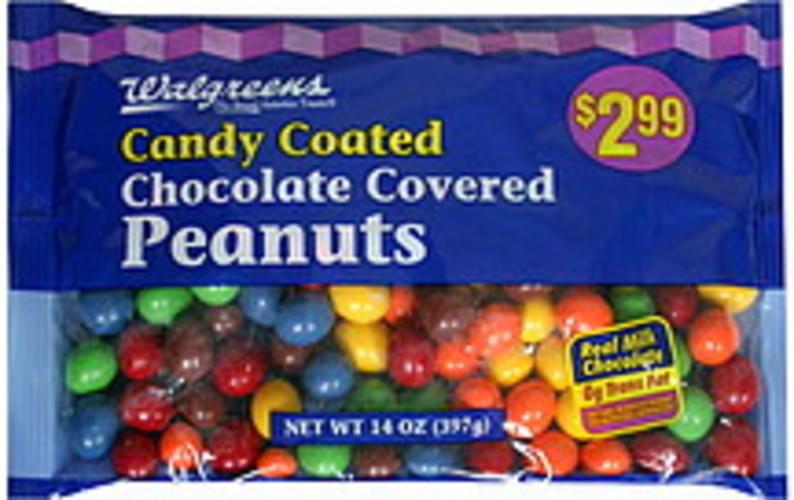 Walgreens Chocolate Covered, Candy Coated Peanuts 14 oz, Nutrition