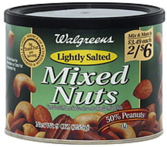 Walgreens Mixed, Lightly Salted Nuts 9 oz, Nutrition Information Innit