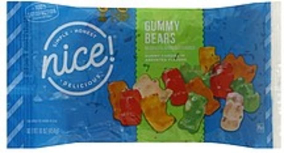 Nice! Gummy Bears, Assorted Flavors Gummy Candies 16 oz, Nutrition