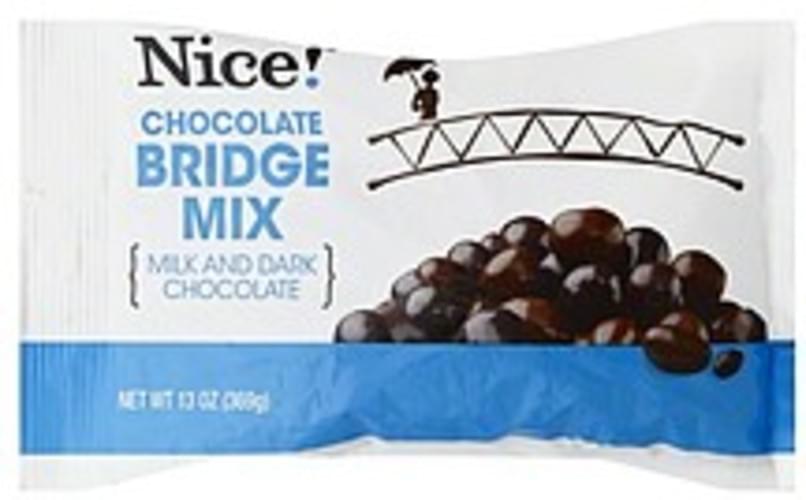 Nice! Chocolate Bridge Mix 13 oz, Nutrition Information Innit