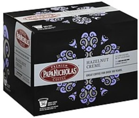 PapaNicholas Premium, Light Roast, Hazelnut Cream, Single Serve Brew
