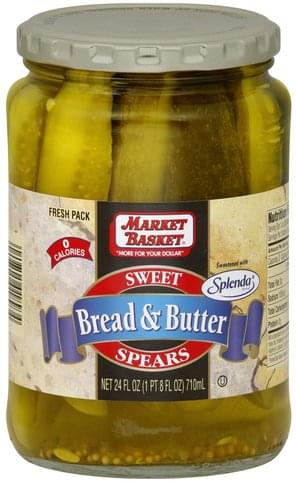 Market Basket Sweet Bread Butter Spears 24 Oz Nutrition Information Innit Market Basket Sweet Bread Butter Spears 24 Oz Nutrition Information Innit