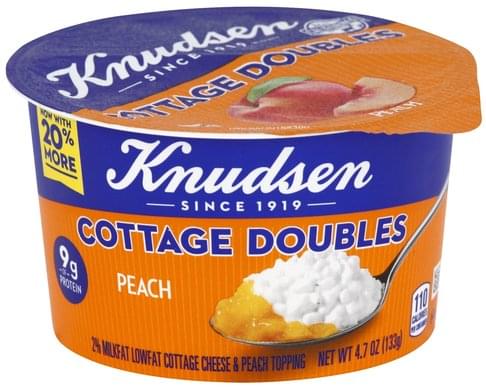 Knudsen 2 Milkfat Lowfat Peach Cottage Cheese 4 7 Oz