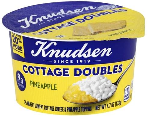 Knudsen 2 Milkfat Lowfat Pineapple Cottage Cheese 4 7 Oz