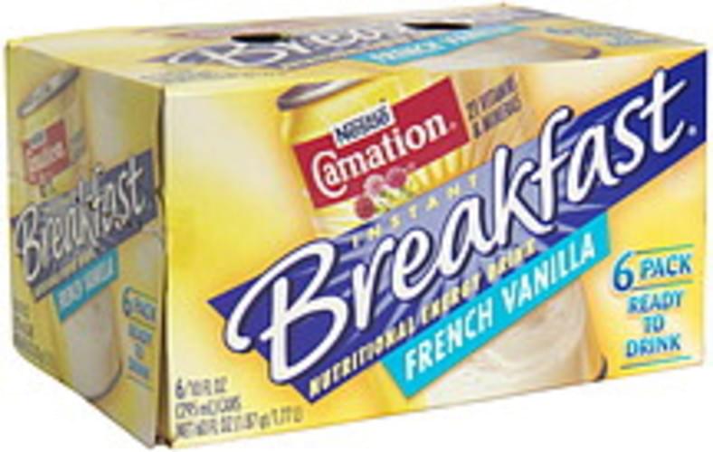 Carnation French Vanilla Nutritional Energy Drink 6 ea, Nutrition